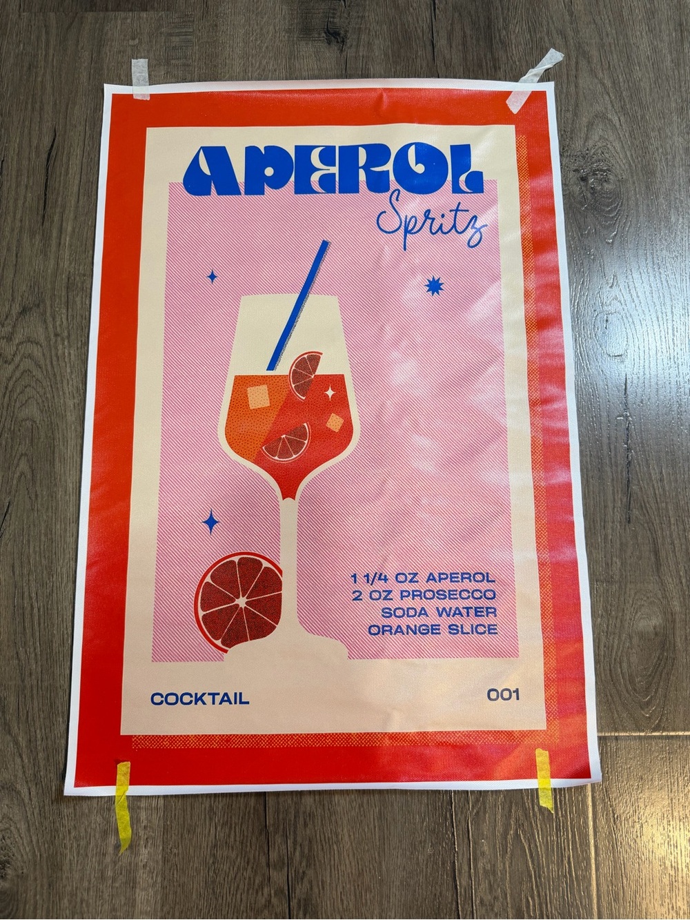 Spritz Poster Wall Art - Pink & Orange
